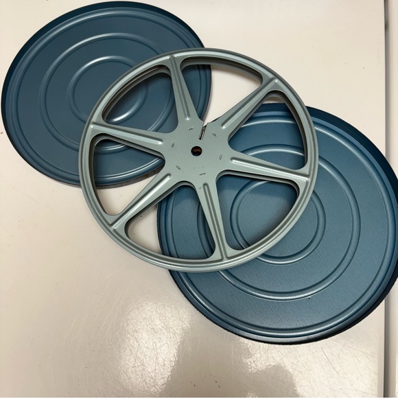 Blue and Gray Metal Film Reels - Picture 1 of 5